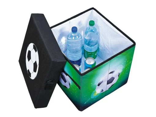 Fabo Opbergdozen Koeltas, Kruk, Draagriem, Zwart, Wit, Groen.