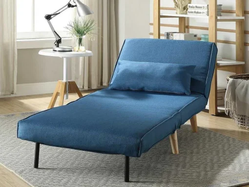 Fauteuil Posio - Bedbank Van Stof - Blauw