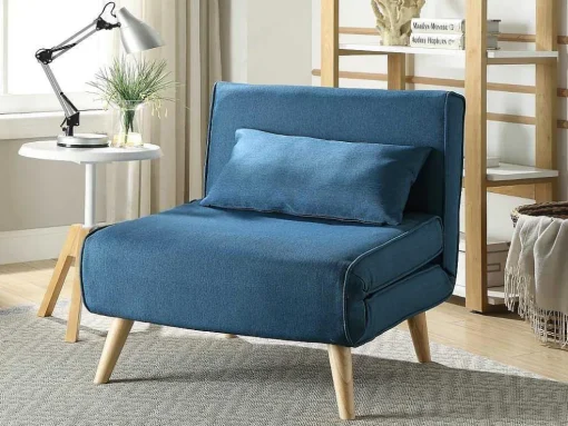 Fauteuil Posio - Bedbank Van Stof - Blauw