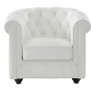 Fauteuil Van Buffelleer Chesterfield - Wit