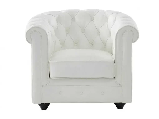 Fauteuil Van Buffelleer Chesterfield - Wit