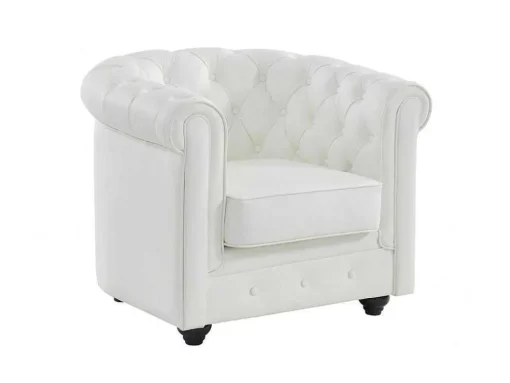 Fauteuil Van Buffelleer Chesterfield - Wit