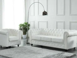 Fauteuil Van Buffelleer Chesterfield - Wit