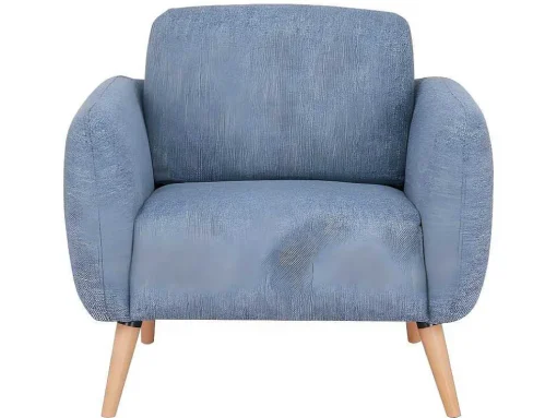 Fauteuil Van Stof Magelan - Lichtblauw