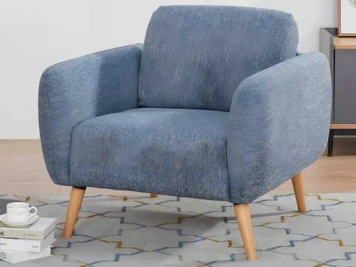 Fauteuil Van Stof Magelan - Lichtblauw