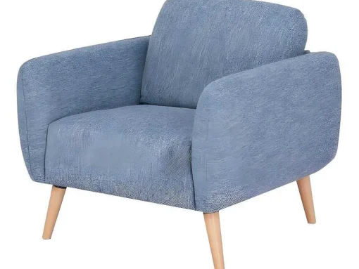 Fauteuil Van Stof Magelan - Lichtblauw