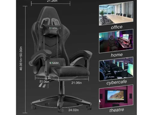 Gaming- En Bureaustoel Ergonomische Computerbureaustoel Met Hoofdsteun En Lumbale Ondersteuning