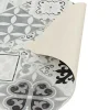 Gangtapijt Van Vinyl Met Vloertegeleffect Mosai - 66 X 160 Cm - Zwart En Wit