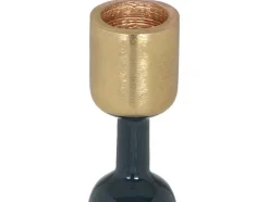 Geemailleerde Aluminium Kandelaar - H.26,5 Cm - Eend Blauw - Parina