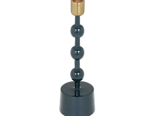 Geemailleerde Aluminium Kandelaar - H.26,5 Cm - Eend Blauw - Parina
