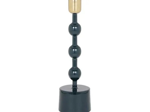 Geemailleerde Aluminium Kandelaar - H.26,5 Cm - Eend Blauw - Parina