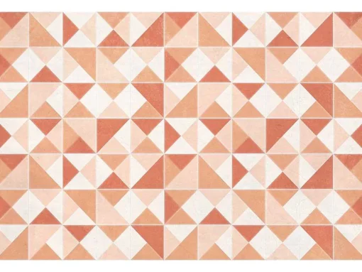 Geometrisch Tapijt Van Vinyl - 120 X 180 Cm - Oranje - Myrala