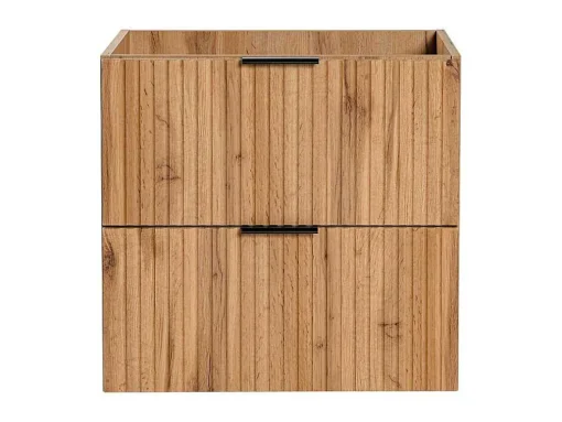 Gestreept Hangend Meubel Onder Wastafel - Licht Naturel - L60 Cm - Zevara
