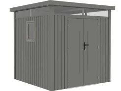 Grijs Metalen Tuinhuisje Van Gegalvaniseerd Staal 4,4 M - Rivola