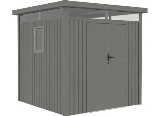 Grijs Metalen Tuinhuisje Van Gegalvaniseerd Staal 4,4 M - Rivola