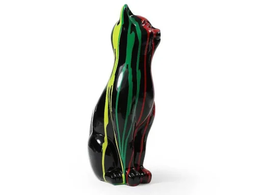 Groot Kattenstandbeeld Van Hars L24 X B13 X H53 Cm Meerdere Kleuren Miniria