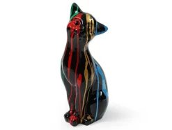 Groot Kattenstandbeeld Van Hars L24 X B13 X H53 Cm Meerdere Kleuren Miniria