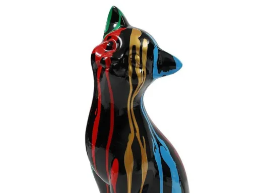 Groot Kattenstandbeeld Van Hars L24 X B13 X H53 Cm Meerdere Kleuren Miniria
