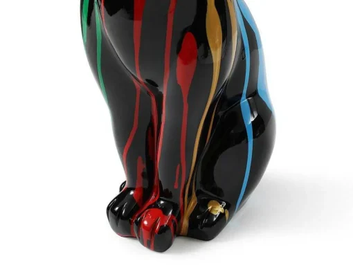 Groot Kattenstandbeeld Van Hars L24 X B13 X H53 Cm Meerdere Kleuren Miniria