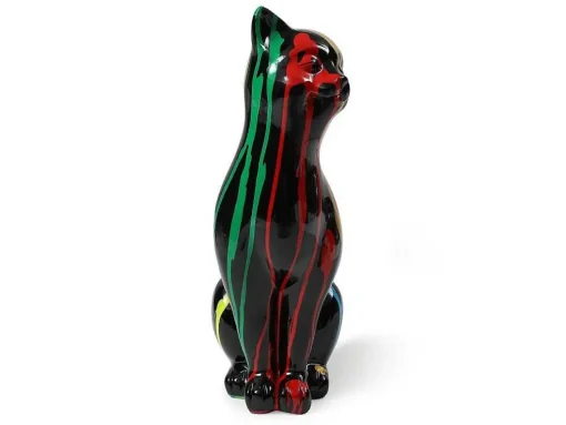 Groot Kattenstandbeeld Van Hars L24 X B13 X H53 Cm Meerdere Kleuren Miniria