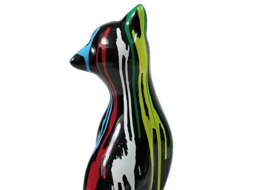Groot Kattenstandbeeld Van Hars L24 X B13 X H53 Cm Meerdere Kleuren Miniria