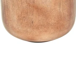 Grote Geemailleerde Metalen Vaas - D. 30 X H. 82 Cm - Terracotta En Koperblad - Perlin