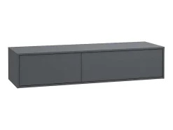Hangend Badkamermeubel - Antraciet Grijze Kleur - L150 Cm - Isaure Ii