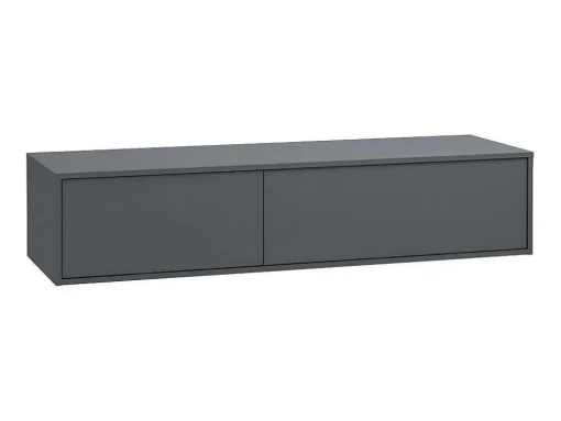 Hangend Badkamermeubel - Antraciet Grijze Kleur - L150 Cm - Isaure Ii