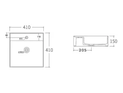 Hangend Badkamermeubel Wit Gestreept Met Dubbele Wastafel - 120 Cm - Latoma