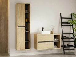 Hangende Badkamerkolom - Licht Naturel - H170 Cm - Purnal