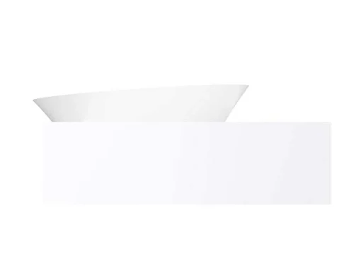 Hangende Vaste Wastafel Met Handdoekhouder - Wit - L100 X B54 X H20 Cm - Yumiko