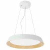 Hanglamp Met Ledverlichting Van Metaal En Aluminium - D45 Cm - Wit En Naturel - Derry