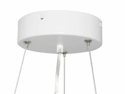 Hanglamp Met Ledverlichting Van Metaal En Aluminium - D45 Cm - Wit En Naturel - Derry