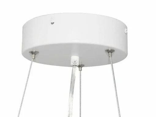 Hanglamp Met Ledverlichting Van Metaal En Aluminium - D45 Cm - Wit En Naturel - Derry