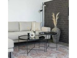 Havana Vloerkleed O200 Cm Blauw,Oranje.