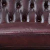 Hoekbank Van 100% Buffelleer Chesterfield Brenton - Kersenrood - Hoek Rechts