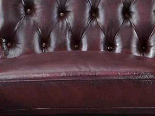 Hoekbank Van 100% Buffelleer Chesterfield Brenton - Kersenrood - Hoek Rechts