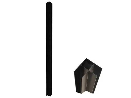 Hoekraam Werkplaats Van Gepoedercoat Aluminium - L180 X B60 X H130 Cm - Zwart - Bayview