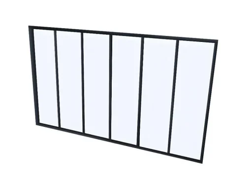 Hoekraam Werkplaats Van Gepoedercoat Aluminium - L180 X B60 X H130 Cm - Zwart - Bayview