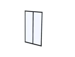 Hoekraam Werkplaats Van Gepoedercoat Aluminium - L180 X B60 X H130 Cm - Zwart - Bayview