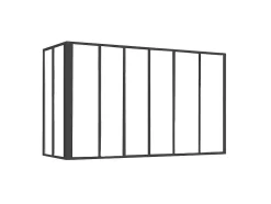 Hoekraam Werkplaats Van Gepoedercoat Aluminium - L180 X B60 X H130 Cm - Zwart - Bayview