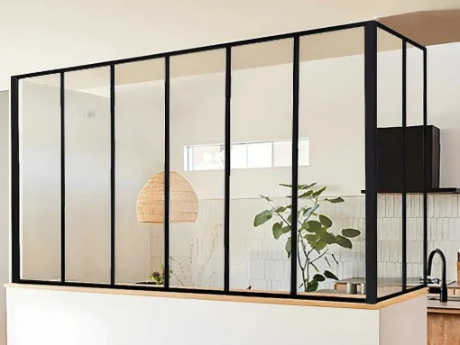 Hoekraam Werkplaats Van Gepoedercoat Aluminium - L180 X B60 X H130 Cm - Zwart - Bayview