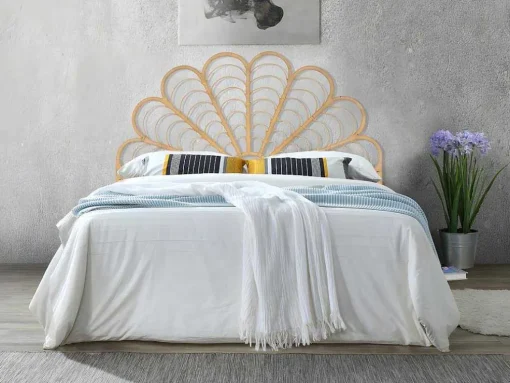 Hoofdbord 140 Cm - Rotan - Naturel - Flosia