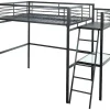 Hoogslaper Casual - Met Bureau - Kleur: Antraciet - Inclusief Matras 140 X 190 Cm