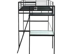 Hoogslaper Casual - Met Bureau - Kleur: Antraciet - Inclusief Matras 140 X 190 Cm