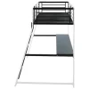 Hoogslaper Malicia - Bed 90 X 190 Cm - Ingebouwd Bureau - Zwart En Wit