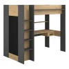 Hoogslaper Met Bureau En Kast - 90X200Cm - Naturel En Antraciet - Auckland