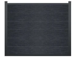 Ingraafbare Omheining H156 Cm - Set 6 Composietplaten + 2 Antracietkleurige Palen - Enola