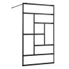 Inloopdouchewand Industriele Stijl Sefana - 140X200 Cm - Zwart