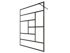 Inloopdouchewand Industriele Stijl Sefana - 140X200 Cm - Zwart